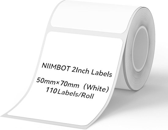 Niimbot Rol voor B21/B1/B31/B4 - 50x70mm - 110 Labels - 1 rol - Wit