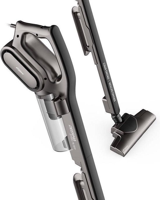 Deerma DX700s - Steelstofzuiger met Snoer - Stofzuiger Zonder Zak - 0,8L - 600W - Grijs