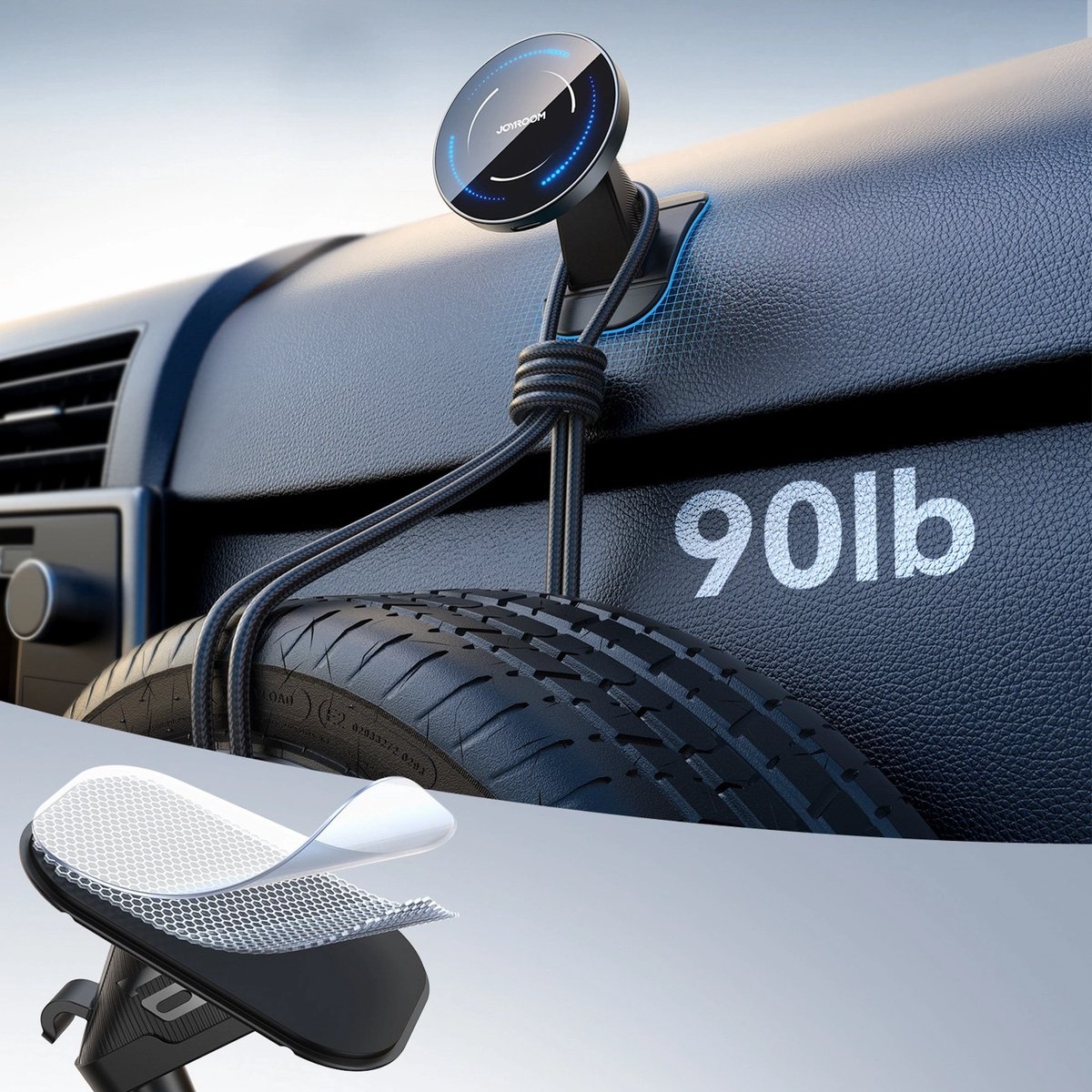 Joyroom - Draadloze Telefoonhouder Auto voor Dashboard en Ventilatierooster - Geschikt voor MagSafe