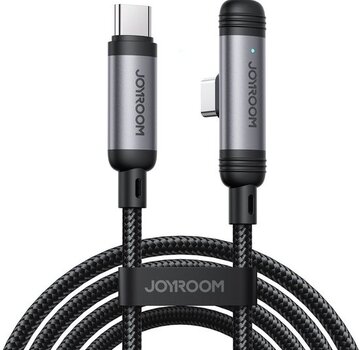 Joyroom  Joyroom 60W USB‑C Snellader Kabel - 1,2 m met 90° Haakse Connector - Zwart