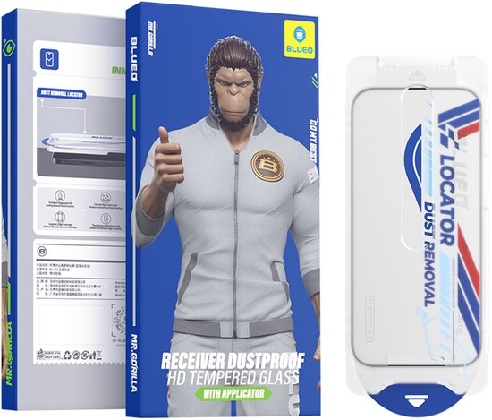 Blueo BLUEO Glasfolie - Screenprotector Geschikt voor iPhone 17 Pro Max / 16 Pro Max - met Installatie Kit