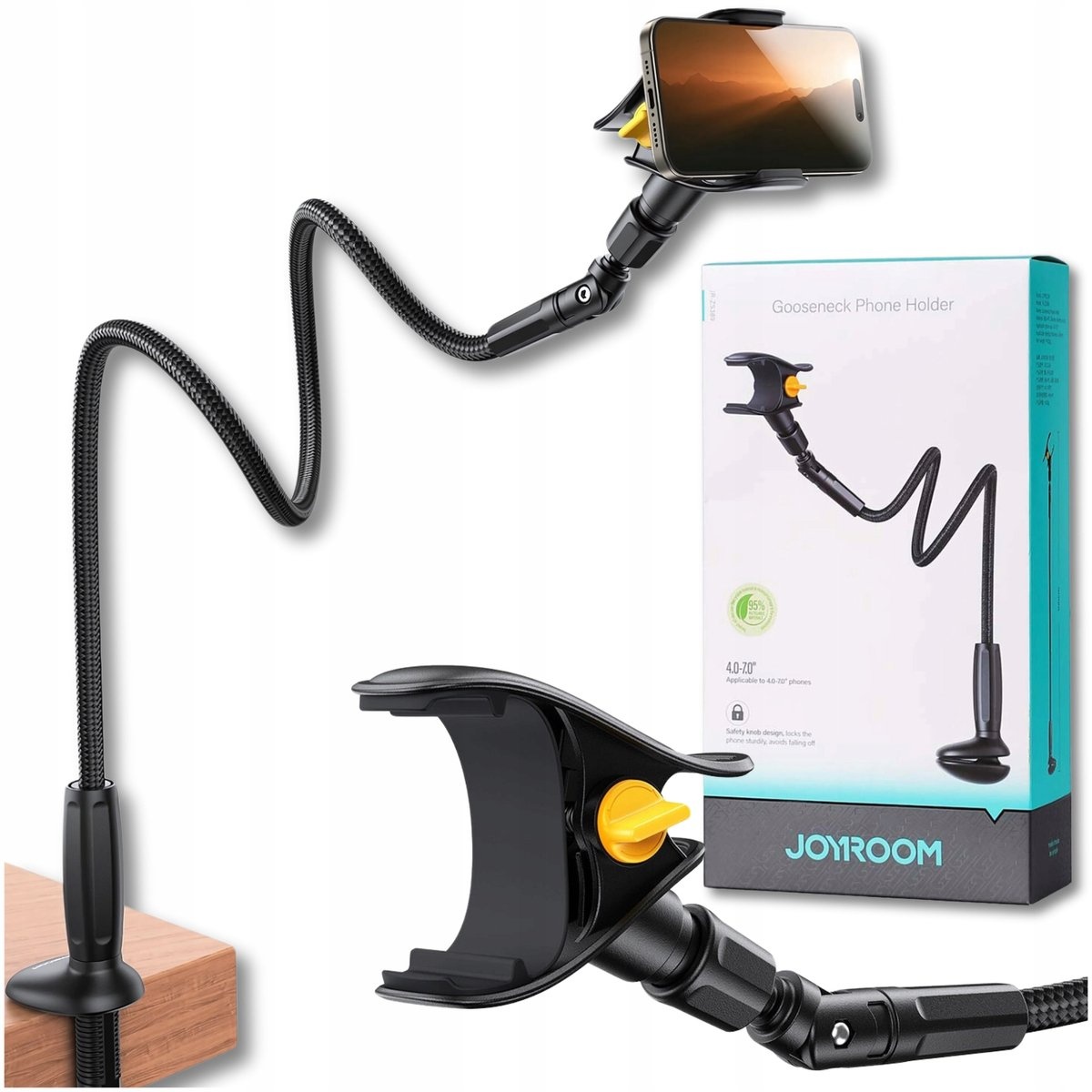 Joyroom  Joyroom Bureau Telefoonhouder Flexibel Sterk Statief Zwart