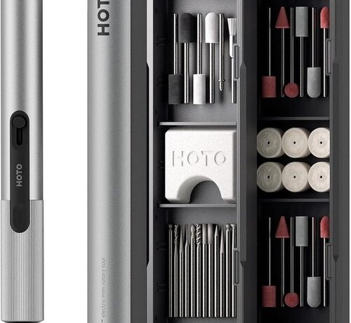HOTO HOTO SnapBloq – Mini Rotary Tool – Engraving Pen – 22,000 RPM – 38 Accessories – Cordless