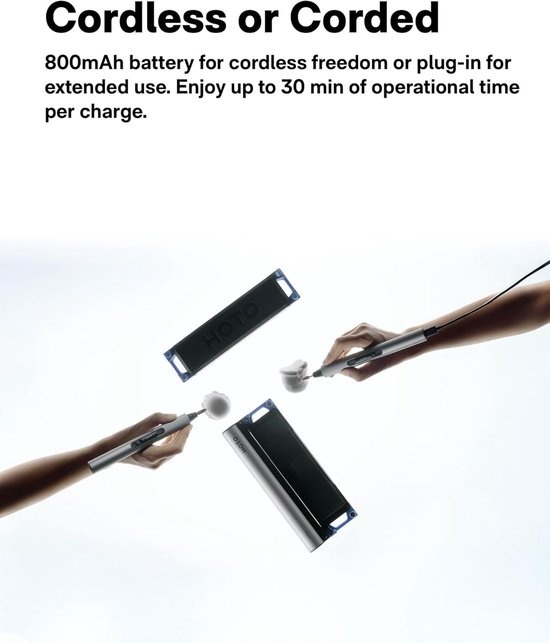 HOTO SnapBloq – Mini Rotary Tool – Engraving Pen – 22,000 RPM – 38 Accessories – Cordless