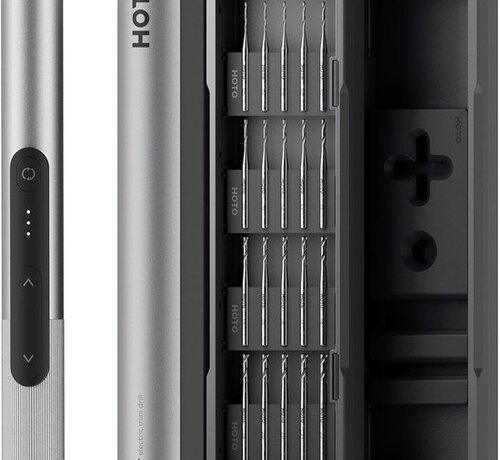 HOTO HOTO SnapBloq - Wireless Mini Drill - 3 Speeds - LED Ring Light - 20-Piece Set - USB-C