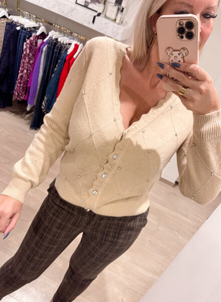 Cardigan met strass