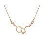 Ketting serotonine molecuul hanger - roséverguld - ARLIZI 0933 - Kendal