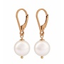 Earrings white pearl 10mm - rose gold plated - ARLIZI 0945 - Noa