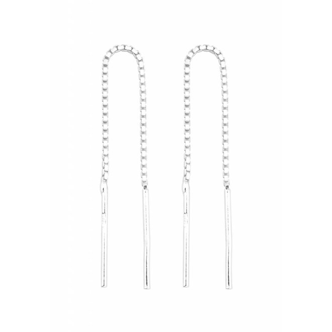 Ear thread earrings - sterling silver - ARLIZI 0937 - Emma