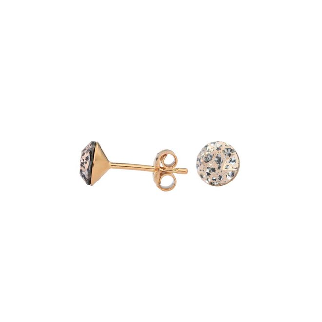 Ohrringe rosé Swarovski Kristall Ohrstecker 6mm - Sterling Silber rosé vergoldet - ARLIZI 1029 - Lucy