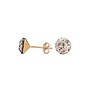 Earrings rose gold Swarovski crystal ear studs 8mm - rose gold plated - ARLIZI 1030 - Lucy