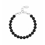 Parel armband zwart 8mm - sterling zilver - ARLIZI 1085 - Noa