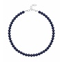 Parelketting donkerblauw 8mm - sterling zilver - ARLIZI 1166 - Noa