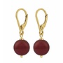 Ohrringe dunkelrote Perle 10mm - vergoldet - ARLIZI 1223 - Noa