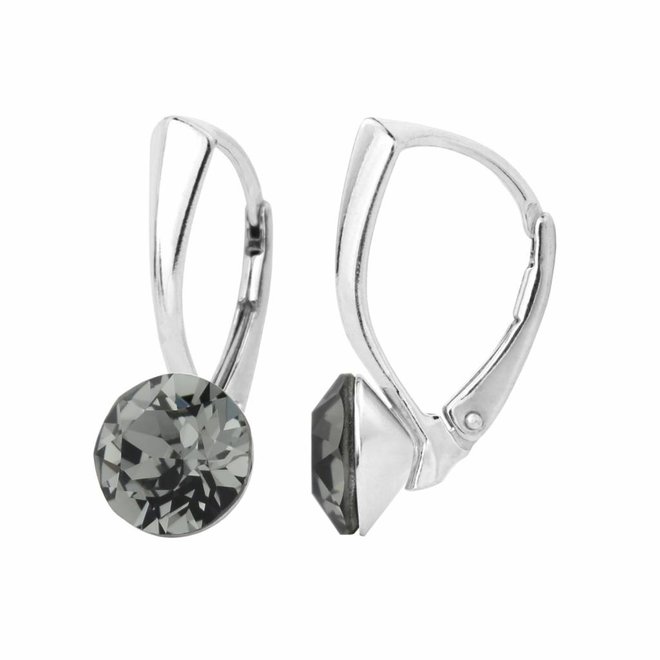 Ohrringe Swarovski Kristall 8mm - Silber - 1255