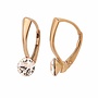Oorbellen champagnekleurig Swarovski kristal 6mm - roséverguld - ARLIZI 1274 - Lucy