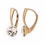 Oorbellen champagnekleurig Swarovski kristal 8mm - roséverguld - ARLIZI 1275 - Lucy