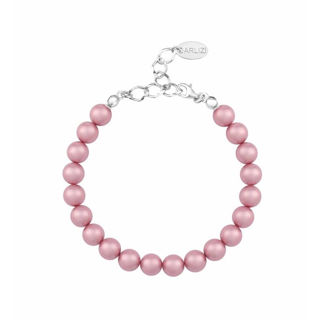 Perlenarmband rosa 8mm - Sterling Silber - ARLIZI 1131 - Noa