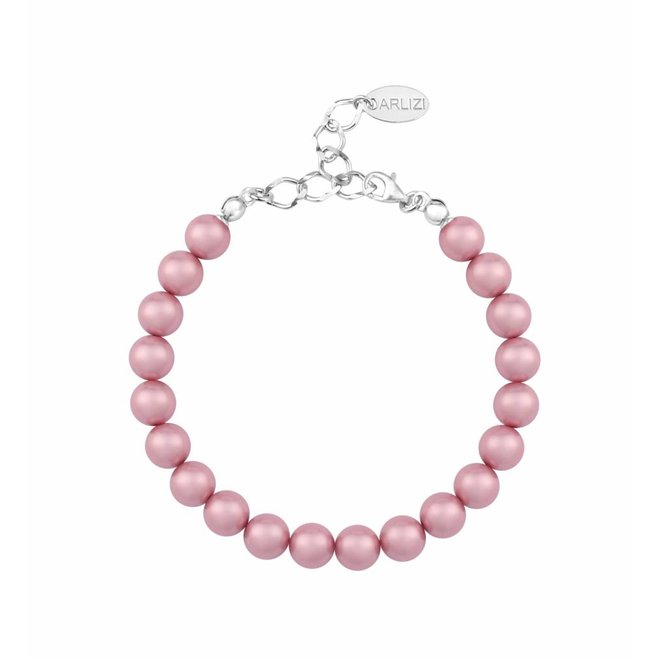 Perlenarmband rosa - Sterling Silber - 1131