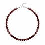 Perlenhalskette bordeaux rot 8mm - Sterling Silber - ARLIZI 1169 - Noa