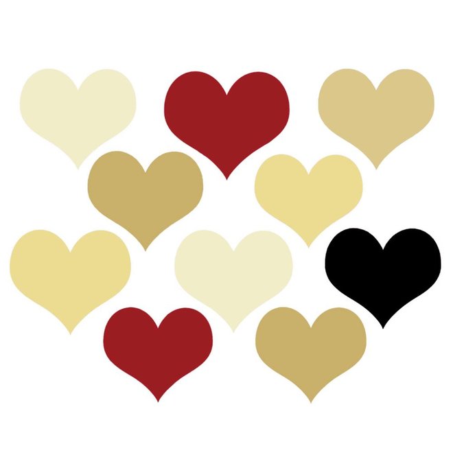 Greeting card - hearts - love