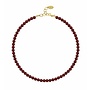 Parelketting bordeaux rood 6mm - verguld - ARLIZI 1193 - Noa
