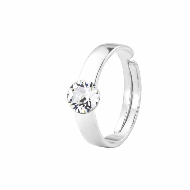 Ring Swarovski Kristall 6mm - Sterling Silber - 1408