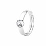 Ring transparant Swarovski kristal 6mm - sterling zilver - ARLIZI 1408 - Lucy