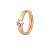 Ring champagnekleurig Swarovski kristal 6mm - roséverguld - ARLIZI 1476 - Lucy