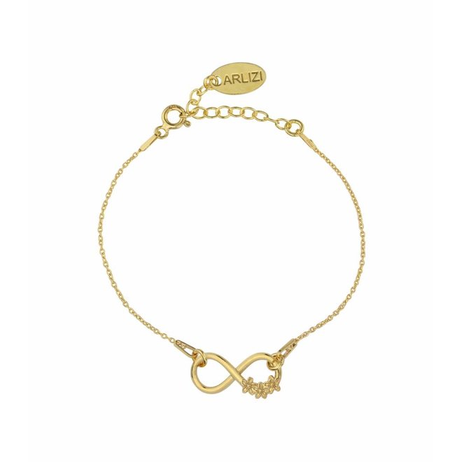 Bracelet infinity flowers gold plated - 1320