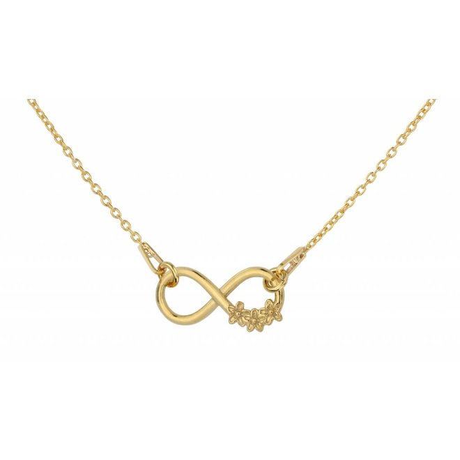 Halskette Infinity Anhänger Blumen - Sterling Silber vergoldet - ARLIZI 1317 - Kendal