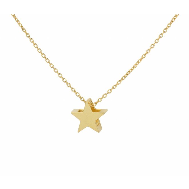 Necklace star pendant gold plated - 1444