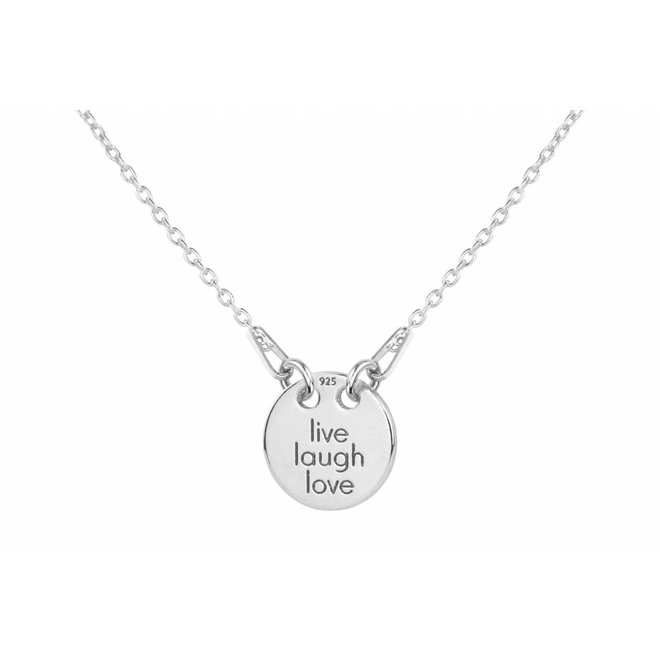 Halskette live laugh love Charme Anhänger - Sterling Silber - ARLIZI 1446 - Kendal