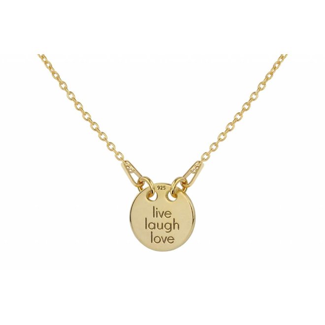 Halskette live laugh love Charme Anhänger - vergoldet - ARLIZI 1447 - Kendal