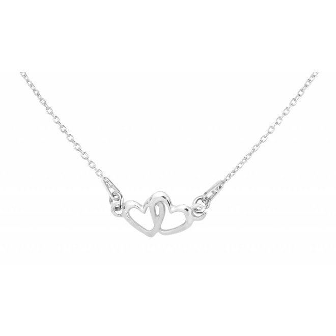 Halskette Herzen Anhänger Sterling Silber - 1324