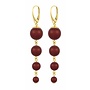 Perle Ohrringe Bordeaux rot - vergoldet - ARLIZI 1341 - Nora