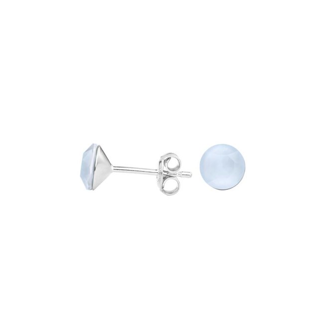 Ohrringe Pastell blau Swarovski Kristall Ohrstecker 6mm - Sterling Silber - ARLIZI 1511 - Lucy