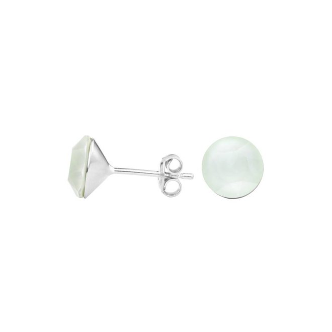 Ohrringe Pastell grün Swarovski Kristall Ohrstecker 8mm - Sterling Silber - ARLIZI 1515 - Lucy