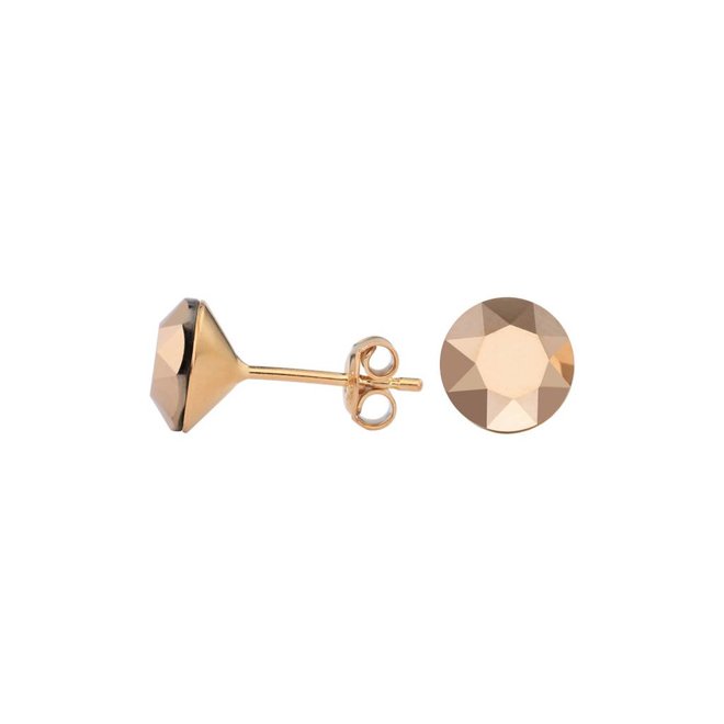 Earrings rose gold crystal rose gold plated - 1523