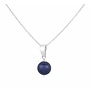 Ketting donker blauwe parel hanger - sterling zilver - ARLIZI 1524 - Natalia