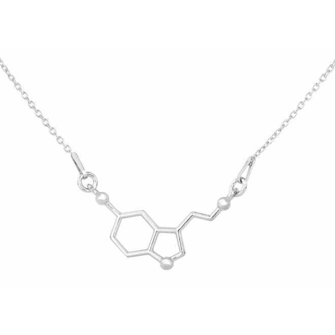 Halskette Serotonin Molekül Anhänger - Sterling Silber - ARLIZI 1538 - Kendal