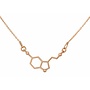 Ketting serotonine molecuul hanger - roséverguld - ARLIZI 1540 - Kendal