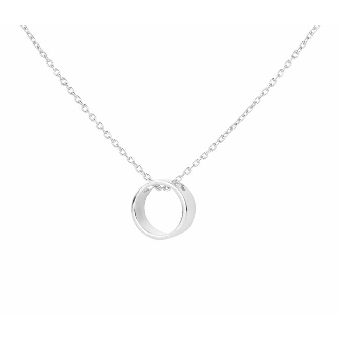 Necklace circle pendant sterling silver - 1544