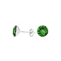 Oorbellen groen Swarovski kristal oorstekers 8mm - sterling zilver - ARLIZI 1559 - Lucy