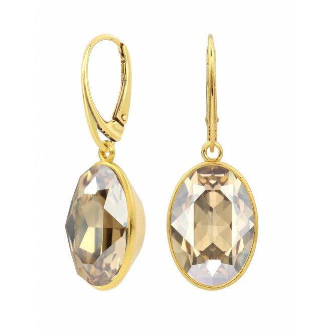 Oorbellen Swarovski kristal verguld - 1664