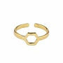 Ring hexagon verguld - ARLIZI 1685 - Kendal