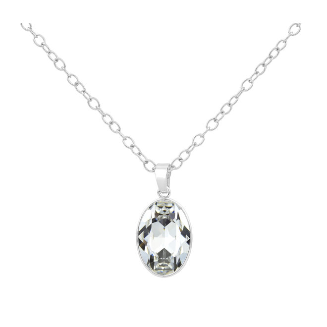 Halskette Swarovski Kristall Anhänger transparent - 925 Sterling Silber - ARLIZI 1688 - Claudia