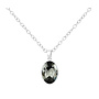 Necklace Swarovski crystal pendant grey - 925 sterling silver - ARLIZI 1692 - Claudia