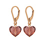 Ohrringe rosa Swarovski Kristall Herz - rosévergoldet - ARLIZI 1712 - Lara