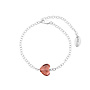 Armband hartje roze Swarovski kristal - sterling zilver - ARLIZI 1719 - Lara